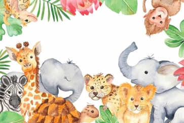 Wild Safari Theme Kid Baby Shower Happy Birthday Party Studio Photography Background Decorations Prop