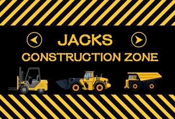 Jacks Construction Zone Theme Boy Birthday Baby Shower Party Backdrop Photography Background Decoration Prop