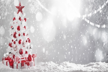 Snow Flying White Christmas Tree Backdrop Party Photo Booth Photography Background