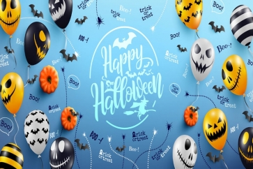 Boo Trick Or Treat Theme Halloween Backdrop Stage Party Background