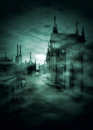 Midnight Castle Halloween Party Decoration Backdrop Background