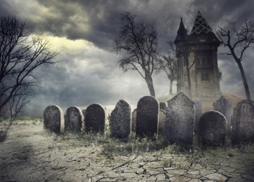 Horrible Tombs Cemetery Ghost Castle Halloween Party Photo Backdrops