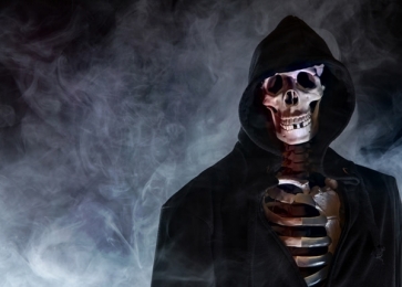 Horrible Skeleton Skull Photo Backdrops Background for Halloween Party