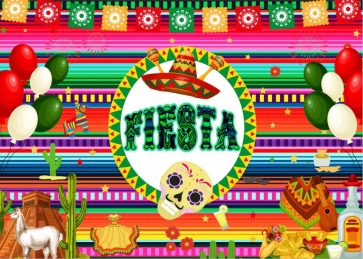 Mexican Element Carnival Fiesta Backdrop DIY Party Background