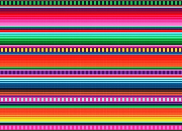 Mexican Element Party Stripes Carnival Fiesta Backdrop DIY Photography Background