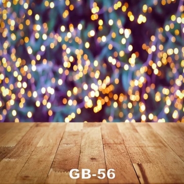 Shining Bright Colorful Spots Wood Floor Photo Studio Backdrops