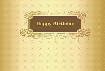 Gold Background Happy Birthday Party Photography Backdrop
