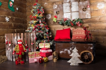  Wood Wall Christmas Tree Background Christmas Photo Backdrop