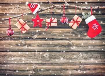 Hang Up Christmas Hat Sock Board Kid & Baby Christmas Backdrops For Photography
