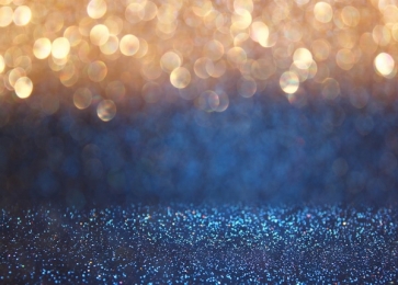 Golden And Dark Blue Glitter Bokeh Powder Bright Spot Backdrop Studio Photo Props Backgrounds