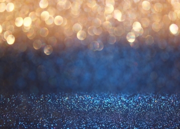 Golden And Dark Blue Glitter Bokeh Powder Bright Spot Backdrop Studio Photo Props Backgrounds