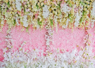 Outdoor Wedding Vinyl 3D Flower Wall Backdrop Bridal Shower Floral Photography Background Decoration Prop
