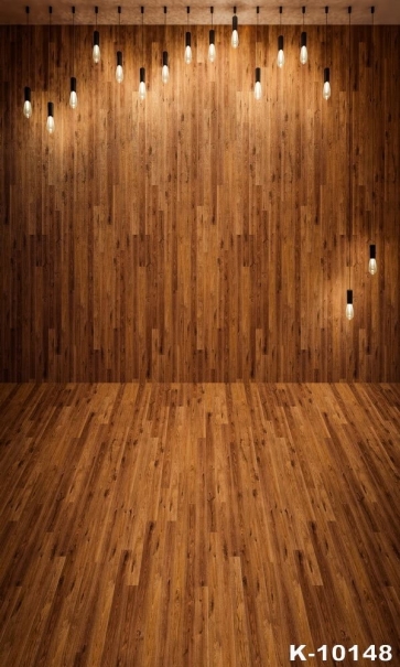 Bulb Wooden Wall Floor Vinyl Background Photography Stage Backdrop