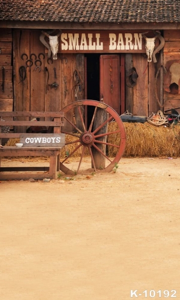 Small Barn in Farm Scenic Backdrop Background for Photography