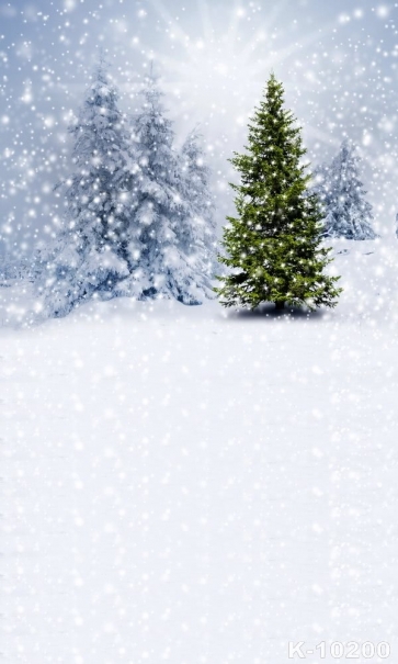 Under The Sun Of Snowflakes Christmas Tree Backdrop