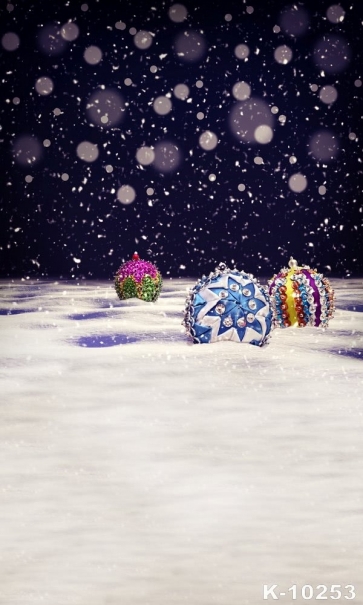 Christmas Ornament Beads Snowflakes Christmas Photo Backdrop