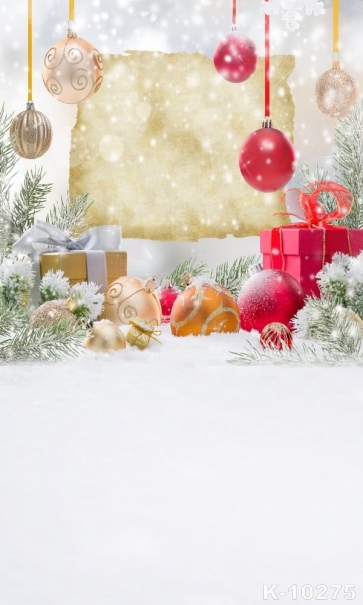 Snowflake Cover Various Colors Christmas Ball Gift Boxes Christmas Background