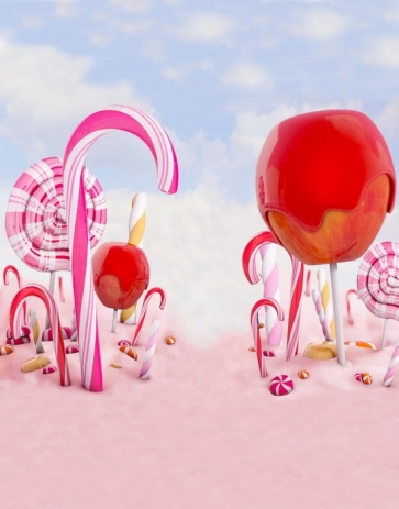 Sweet Candyland Lollipop Backdrop Kid Baby Shower Happy Birthday Party Studio Photography Background Decorations Prop