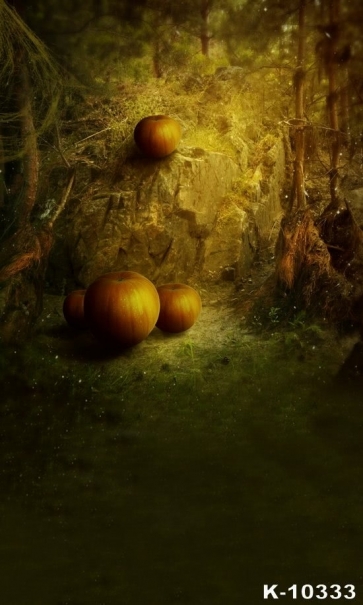 Cobweb Forest  Pumpkin Vinyl Halloween Photography Backdrops Studio Background