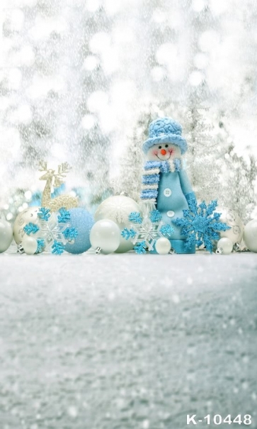  Snowflake Model Snowman Pearl Christmas Photo Backdrop