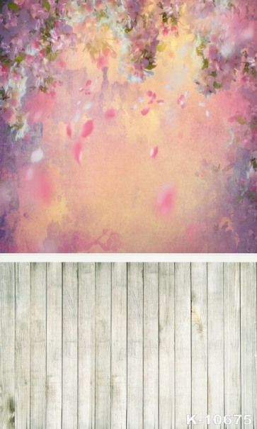 Flower Backdrop Wall Wooden Floor Custom Studio Backdrop