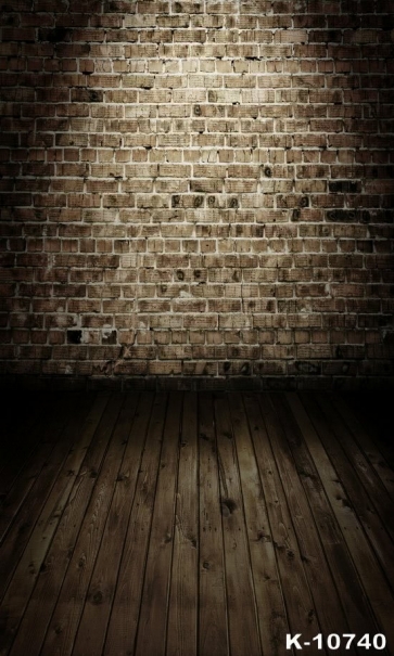 Bricks Wall Background Wooden Floor Combination Vinyl Studio Backdrops