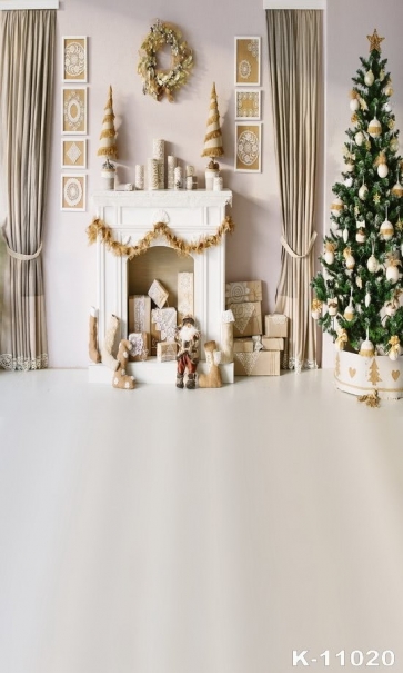 Modern Style Living Room Christmas Trees Gifts Wall Photo Backdrops