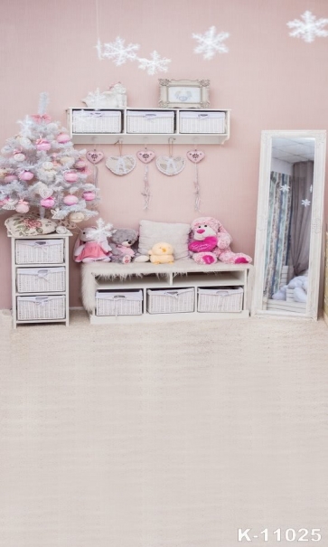 Girls Princess Bedroom Christmas Backdrops for Photography