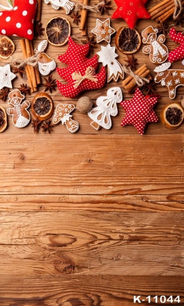 Christmas Toys on the Wood Wall Backdrops for Photography