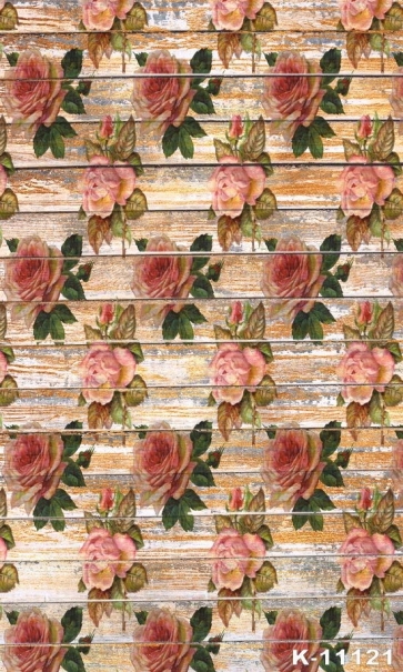 Wooden Board Printing Flower Background Vinyl Picture Backdrop