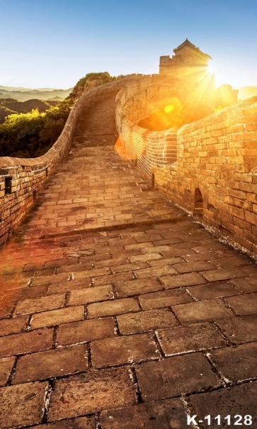 The Great Wall in China under Sunset Scenic Photography Background Props