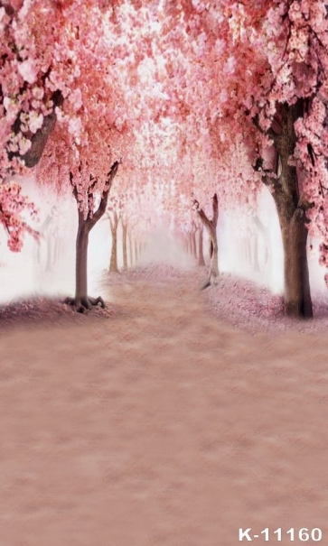Dreamy Pink Flowers Scenic Vinyl Photography Backgrounds and Props