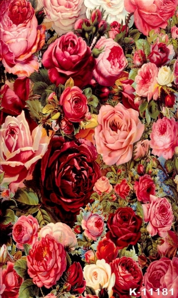 Full Roses Flowers Vinyl Photography Backdrops Wall Background