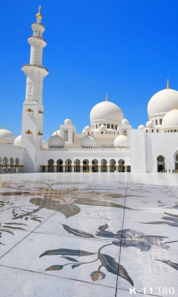 Blue Sky White Grand Palace Building Vinyl Photography Backdrops