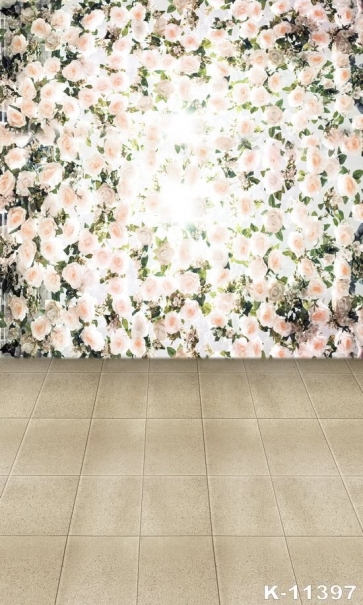 Flowers Wall Ceramic Tiles Floor Wedding Easy Backdrops for Photography