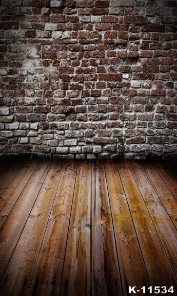  Wood Floor Brick Wall Backdrop Newborn Baby Photography Background