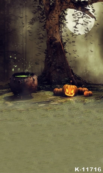 Withered Tree Pumpkin Halloween Themed Halloween Photo Booth Backdrop