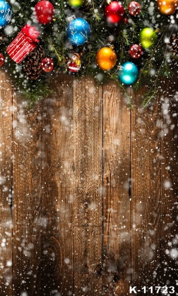   Wood Board Christmas Tree Branch Colored Egg Snowflake Christmas Backdrops For Stage