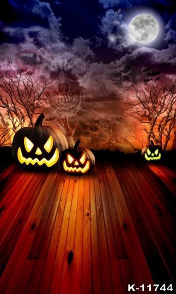 Wood Floor Terror Cloud Theme Halloween Backdrops Studio Photography Background