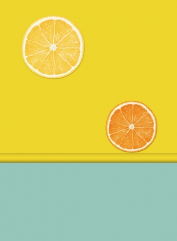 Summer Graphic Lemons Yellow Green Background Photo Backdrops
