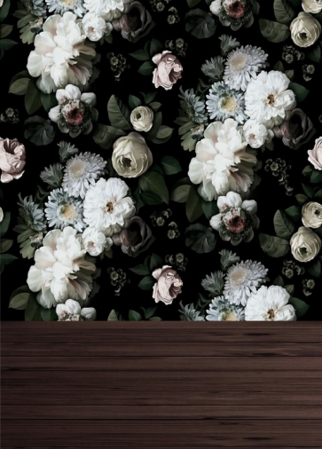 Dutch Masters Flowers Wall Photo Studio Backdrops Wood Floor Backdrops