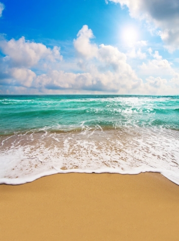 Summer Blue Sky White Cloud Beach Backdrop Studio Photography Background