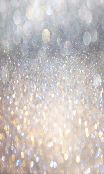 Silvery White Bokeh Glitter Baby Shower Birthday Party Backdrop Prop