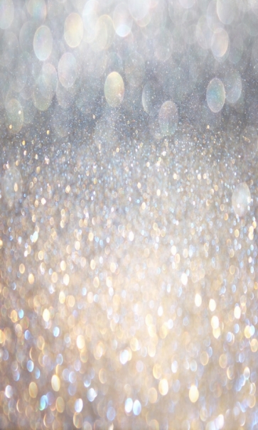 Silvery White Bokeh Glitter Baby Shower Birthday Party Backdrop Prop