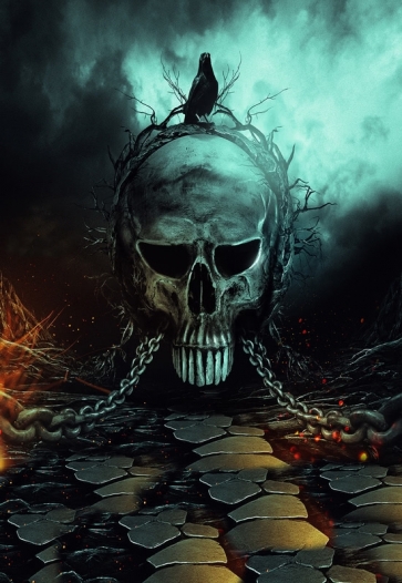 Scare Venom Skull Halloween Party Backdrop Studio Photography Background