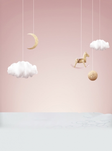 Newborn Girl And Boy Baby Shower Backdrop Studio Portrait Photography Background Prop
