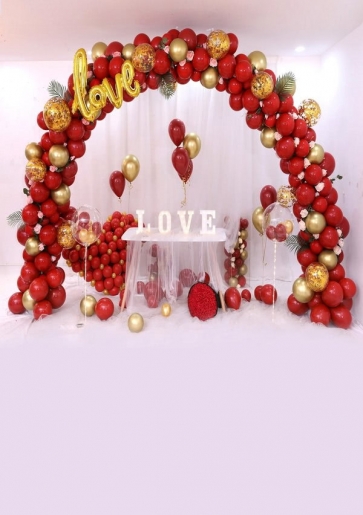 Balloon Love Theme Baby Shower Kid Happy Birthday Party Backdrop Photography Decoration Prop