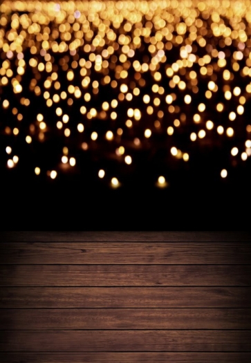 Fairy Light Wood Floor Prom Party Backdrop Studio Portrait Photography Background Prop