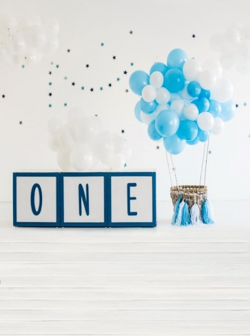Balloon Theme Baby 1st Happy Birthday Backdrop Decoration Props Photography Background