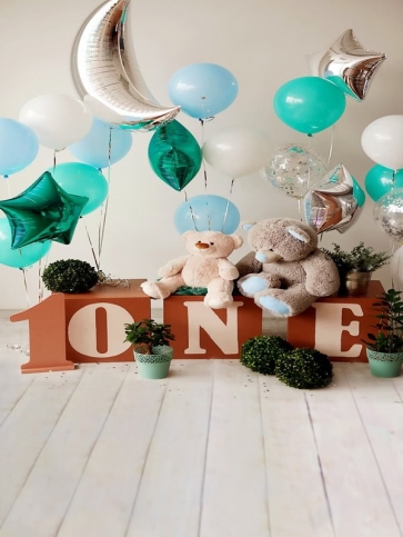 Baby Boy First 1 Year Old  Happy 1st Birthday Backdrop Decoration Prop Photography Background